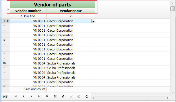Customizing grid title | EhLib.VCL 11.1 Developer's guide